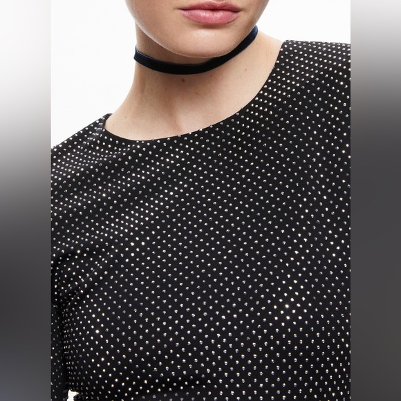 NWOT Alice+Olivia TAEYN EMBELLISHED CREW NECK BODYSUIT SizeXS $495 - Picture 4 of 10